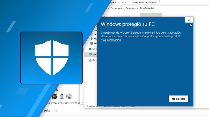Ventana inicial Windows Defender SmartScreen - instalación Ascenso PNP